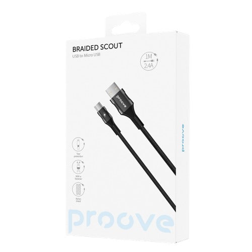 كابل Proove Braided Scout Micro USB 2.4A (1 متر) كابل Proove Braided Scout Micro USB 2.4A (1 متر)