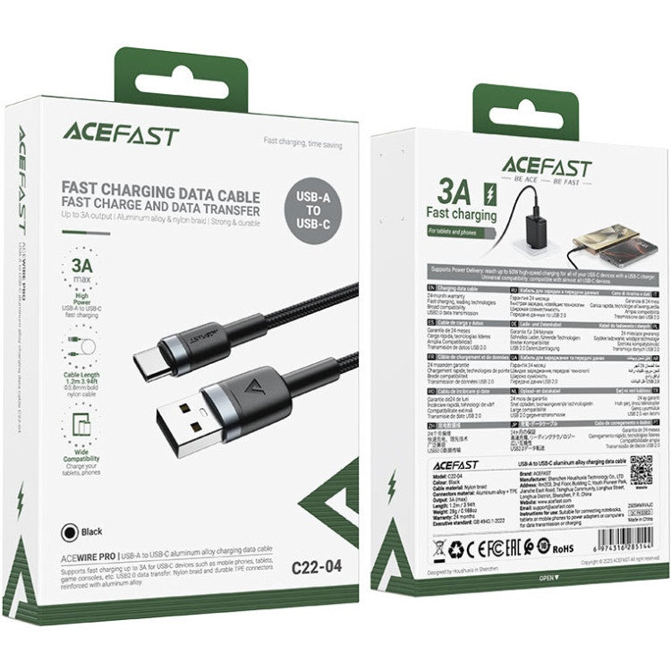 كابل أيس فاست (Acefast C2-04) مغناطيسي من Type-C إلى Lightning منظم ذاتياً (1.2 متر)، شحن سريع بقوة 30W PD، تصميم سيليكون ضد التشابك للآيفون - أسود كابل أيس فاست (Acefast C2-04) مغناطيسي من Type-C إلى Lightning منظم ذاتياً (1.2 متر)، شحن سريع بقوة 30W PD، تصميم سيليكون ضد التشابك للآيفون - أسود