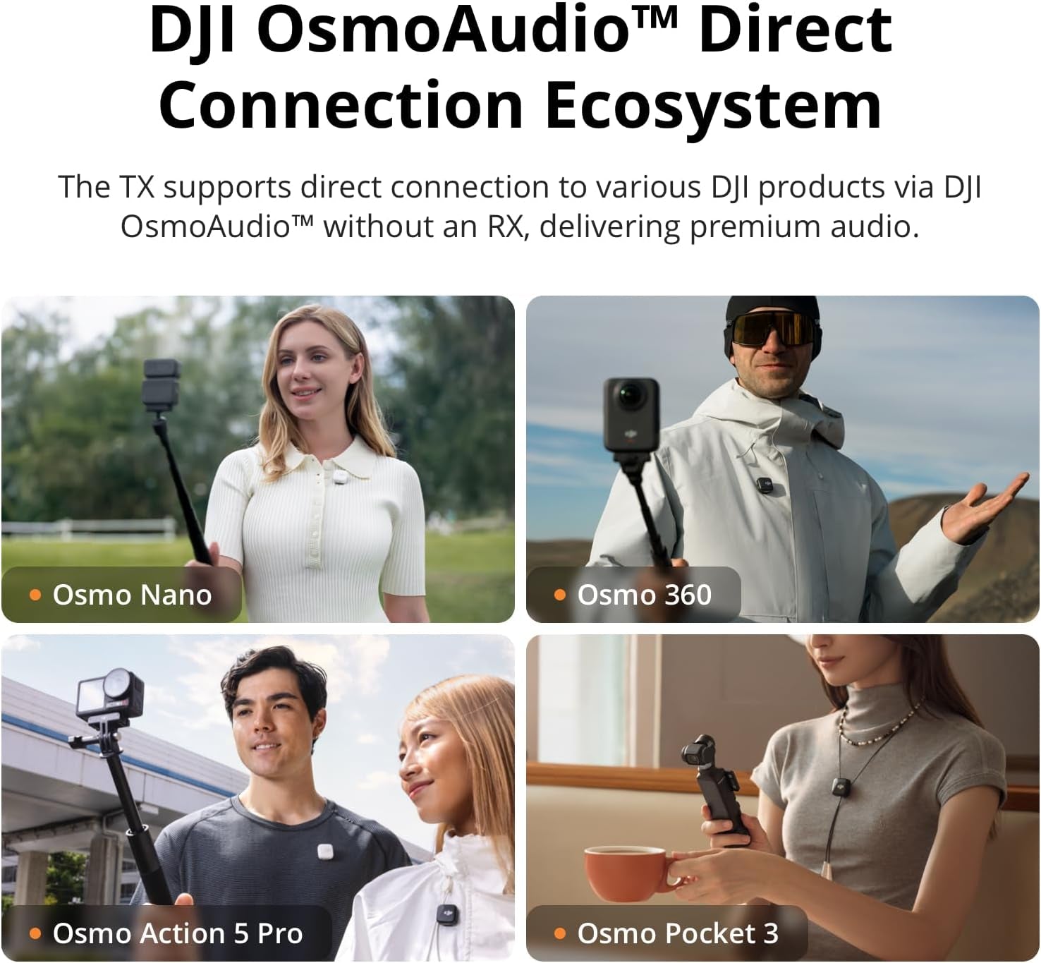 DJI Mic Mini - نظام ميكروفون لاسلكي مدمج DJI Mic Mini - نظام ميكروفون لاسلكي مدمج