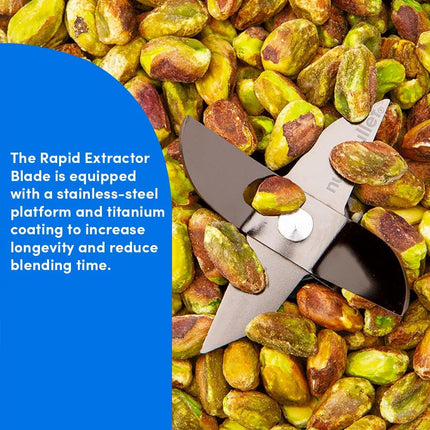 خلاط نيوتريكوك الترا الشخصي 1000 واط مع شفرات ستانلس ستيل بـ 6 ريش - رمادي غامق (NBU-500AK)