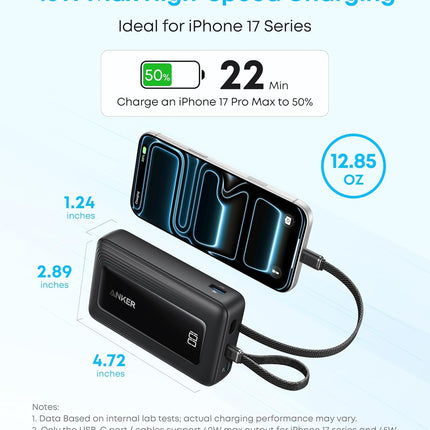 Anker ZOLO 20000mAh Power Bank 45W Dual USB-C Fast Charge