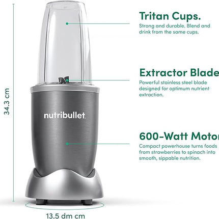 Nutribullet Personal Blender 600W - 6-Piece High-Speed Nutrient Extractor