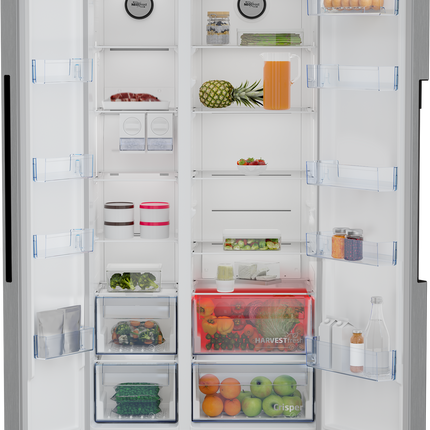 ثلاجة بيكو (Beko) جنباً إلى جنب موديل GN164020XP - عرض 91 سم مع تبريد مزدوج