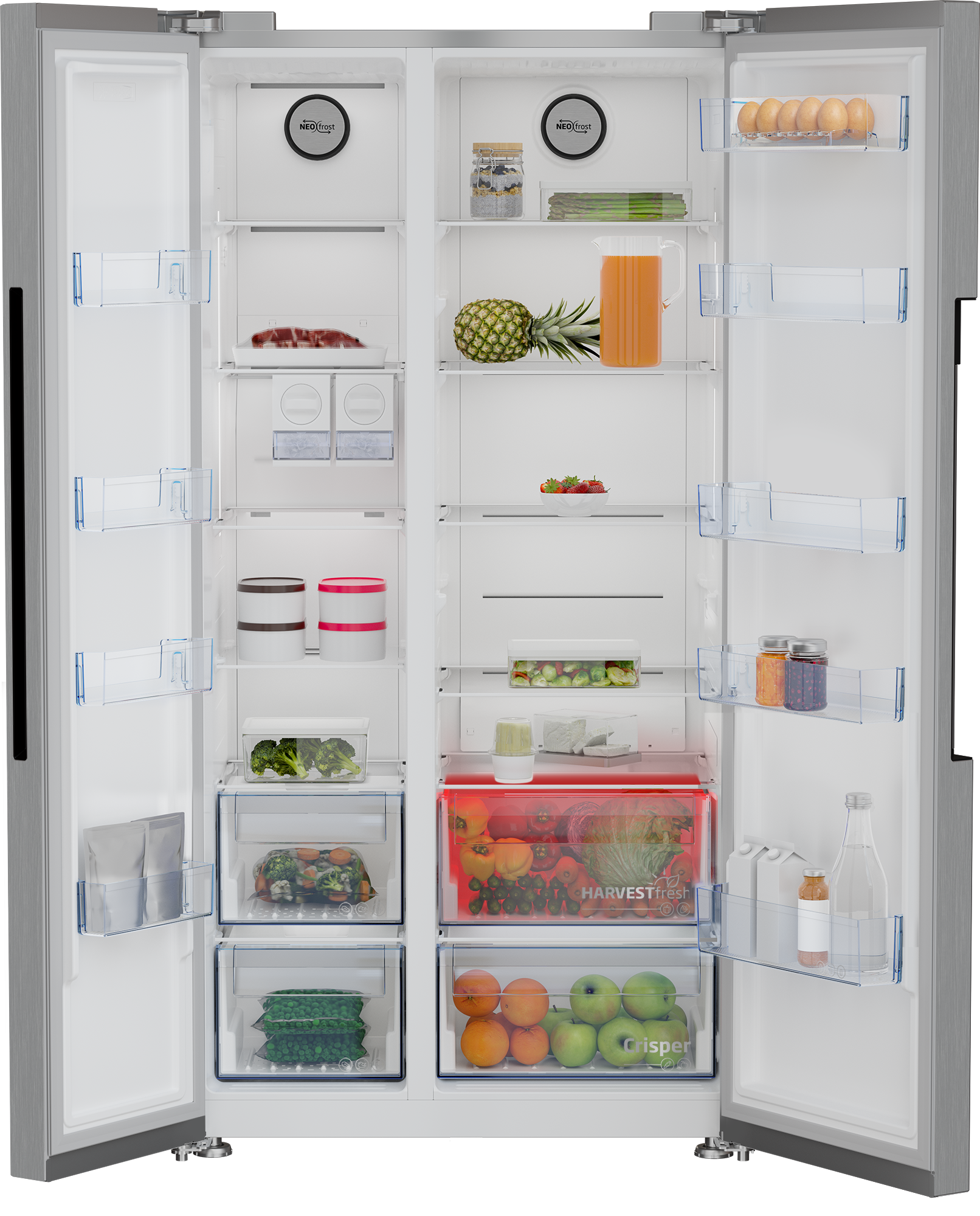 ثلاجة بيكو (Beko) جنباً إلى جنب موديل GN164020XP - عرض 91 سم مع تبريد مزدوج ثلاجة بيكو (Beko) جنباً إلى جنب موديل GN164020XP - عرض 91 سم مع تبريد مزدوج
