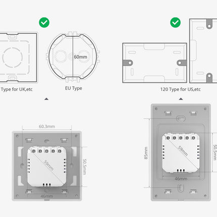 T5-3C-86 SONOFF TX Ultimate Smart Touch Wall Switch