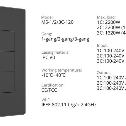 M5-3C-86 SONOFF SwitchMan Smart Wall Switch M5