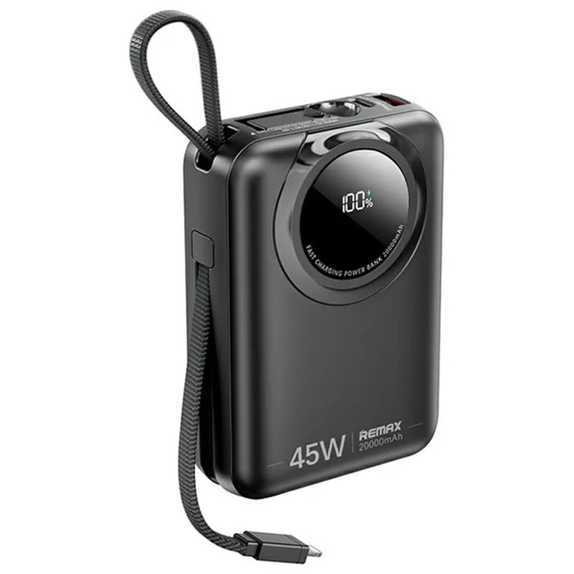 باور بانك Remax FC-02 بسعة 20,000mAh مع شحن سريع 45W وكابلين مدمجين