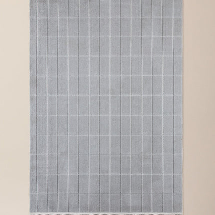 Gray Crochet Texture Rug – Timeless Elegance