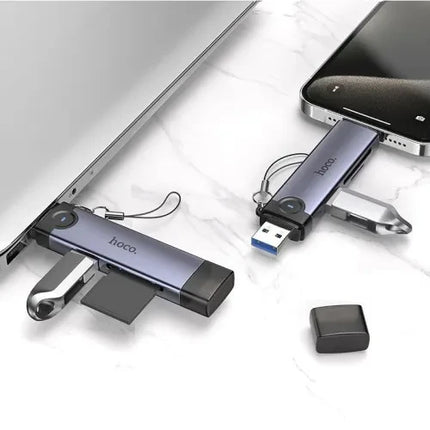 Victory HB56A 3-in-1 Card Reader USB Lightning Adapter
