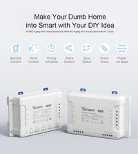 4CHPRO SONOFF 4CHR3 & 4CHPROR3 4-gang Wi-Fi Smart Switch with RF Control