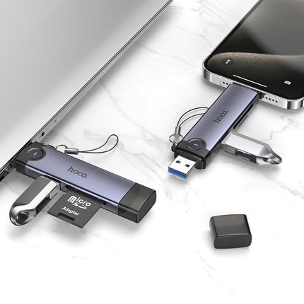 HOCO HB56 Victory 3-in-1 USB Type-C Card Reader