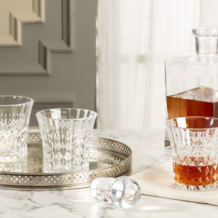 Stephanie 4-Piece Glass Set - Crystal Detail Drinkware