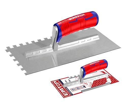 EMTOP EPTES28138 Plastering Trowel with Teeth (Notched Rubber Trowel)