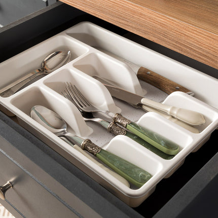 Millie Non-Slip Cutlery Organizer Soft Ecru