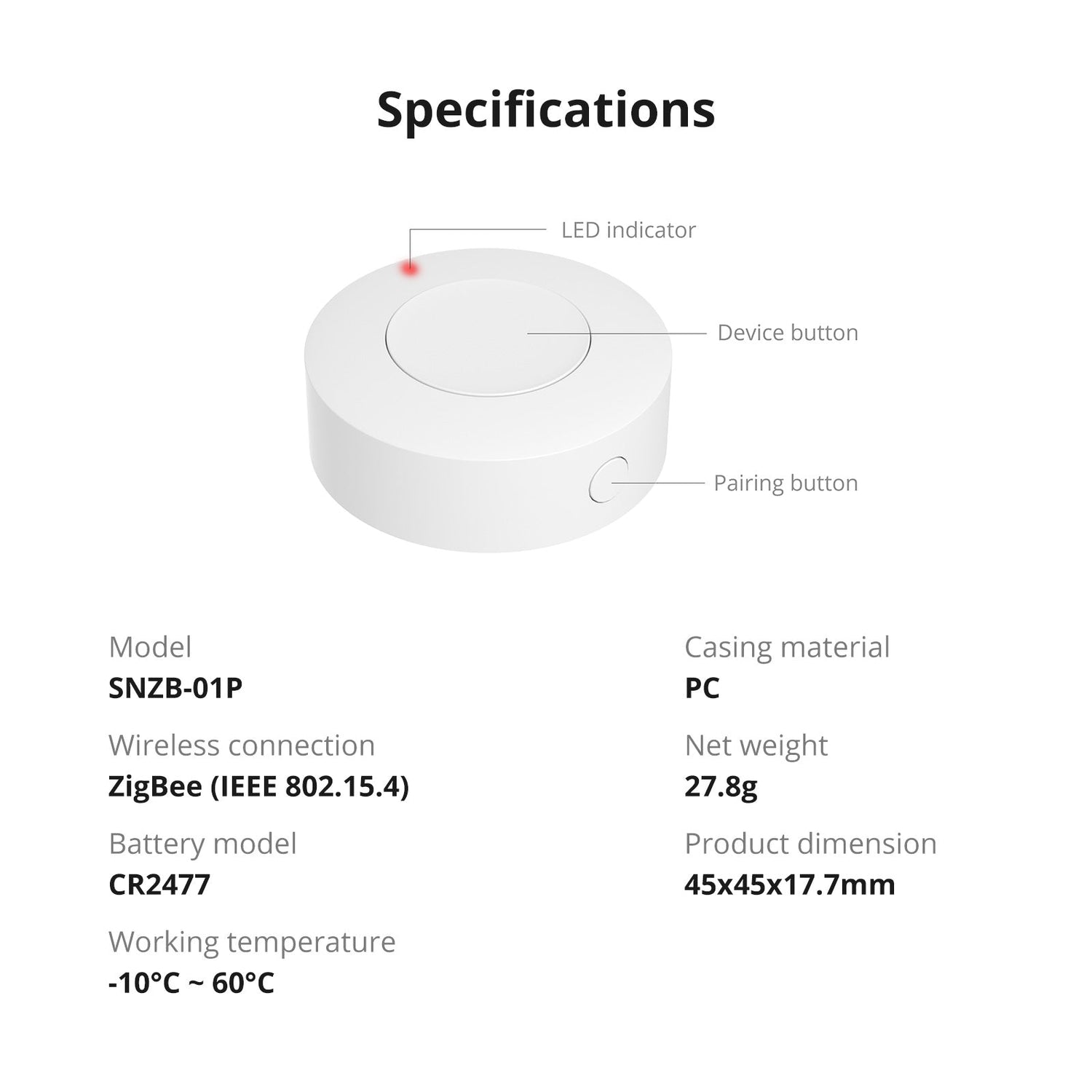 زر تحكم ذكي لاسلكي بتقنية Zigbee زر تحكم ذكي لاسلكي بتقنية Zigbee