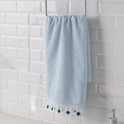 Violet 100% Cotton Face Towel Blue - Plush & Absorbent