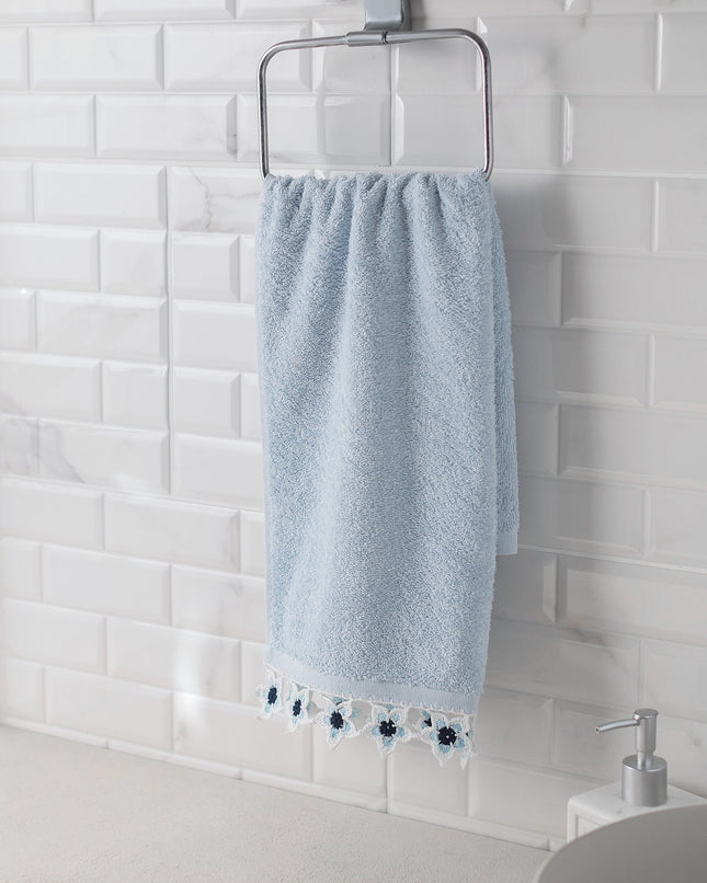 Violet 100% Cotton Face Towel Blue - Plush & Absorbent