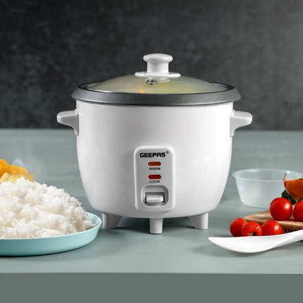 طباخة أرز كهربائية شخصية ومدمجة جيباس GRC1828 بسعة 0.6 لتر