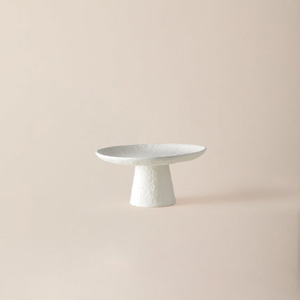 Genre Aluminum Bowl - White 24.5cm Decorative Serving Bowl