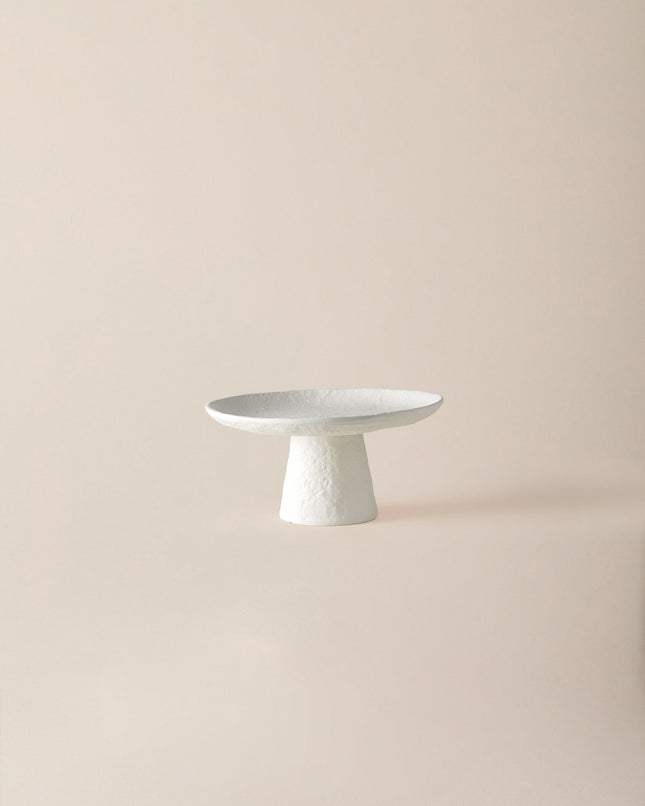 Genre Aluminum Bowl - White 24.5cm Decorative Serving Bowl
