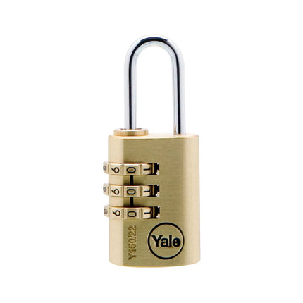 Yale 22mm Brass Combination Padlock