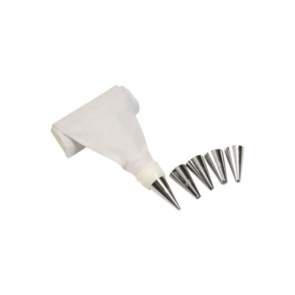 Prestige Cake Decor Set, White & Silver