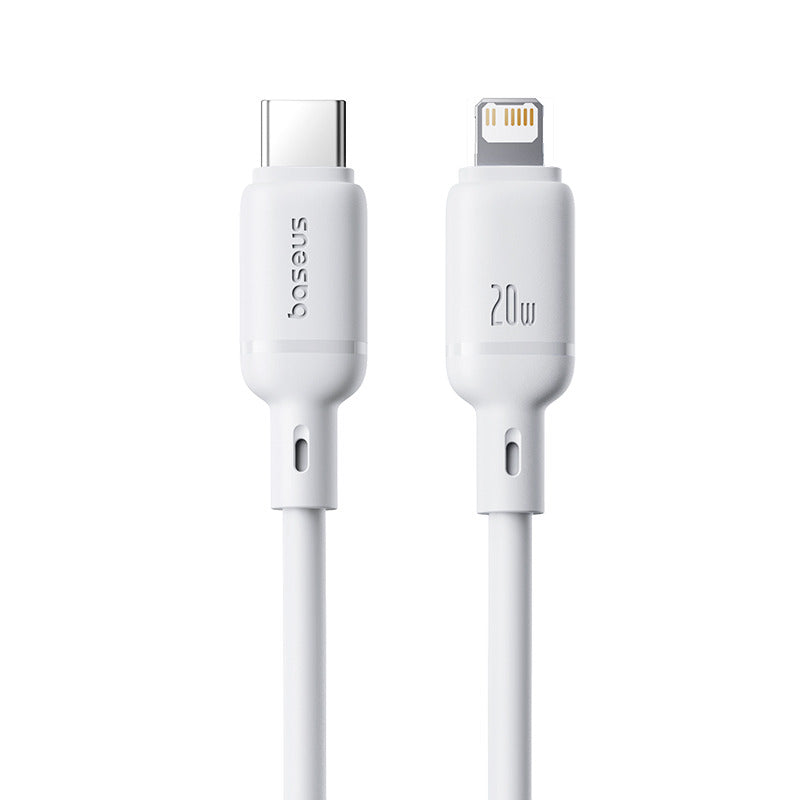 كابل شحن سريع Silky من النوع C إلى iP بقوة 20W بطول 1M كابل شحن سريع Silky من النوع C إلى iP بقوة 20W بطول 1M