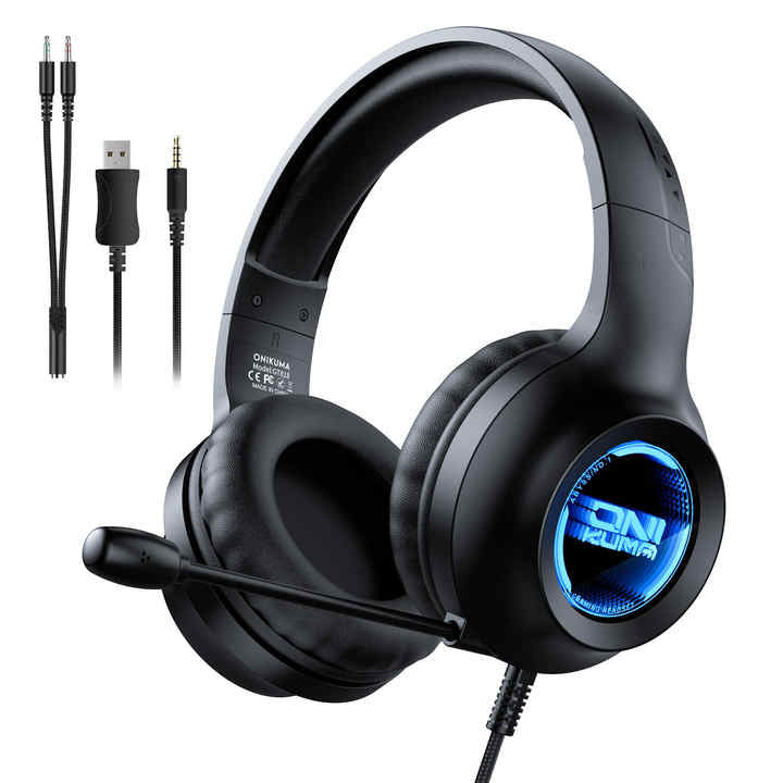 ONIKUMA X36 Wired Gaming Headset with RGB Lighting and Noise
