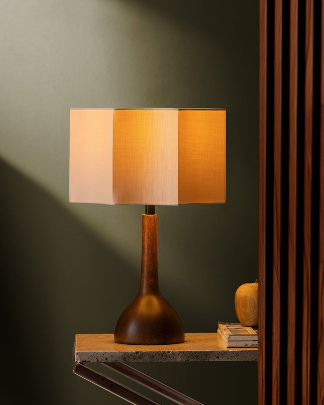 Diana Brown & Beige Lampshade - Elegant Room Lighting