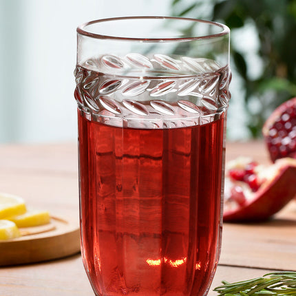 Medeline 4-Piece Textured Beverage Glass Set