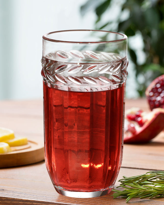 Medeline 4-Piece Textured Beverage Glass Set
