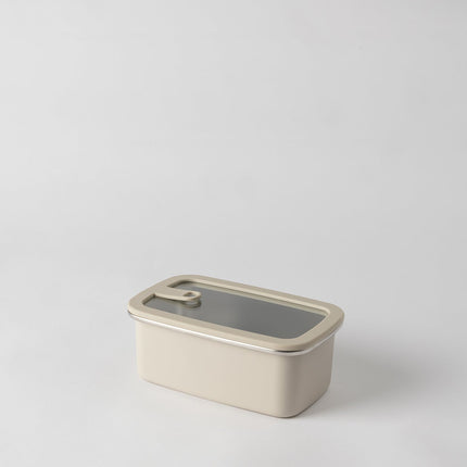 Damia Steel Storage Container 1100ml Beige Kitchen