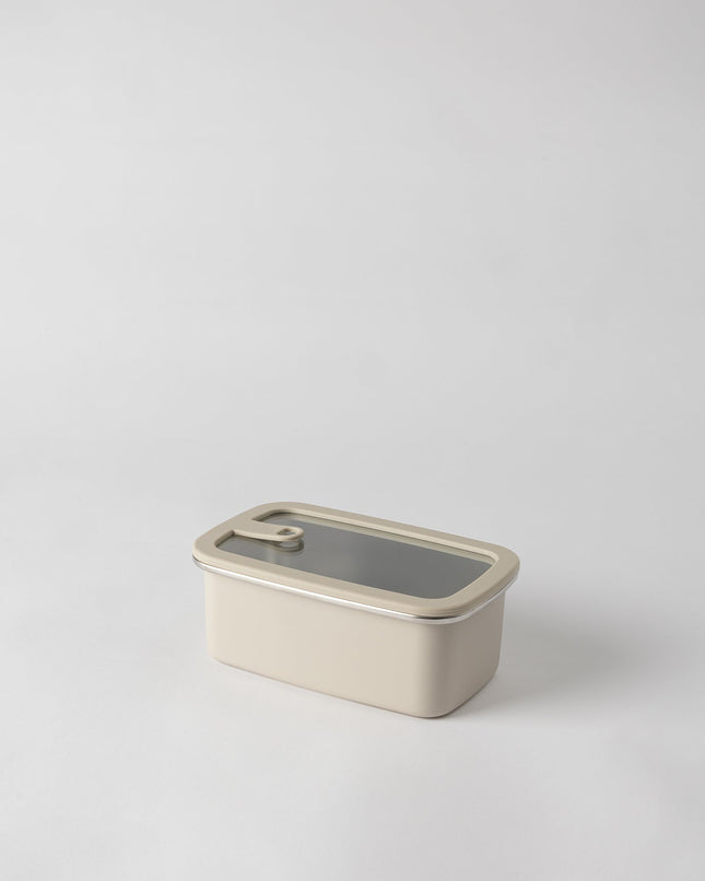 Damia Steel Storage Container 1100ml Beige Kitchen