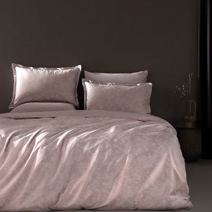 Avril Double Printed 300TC Satin Duvet Cover Set Powder