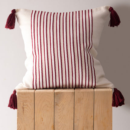 Ronnet Beige Red Cushion Cover 45x45cm Decorative