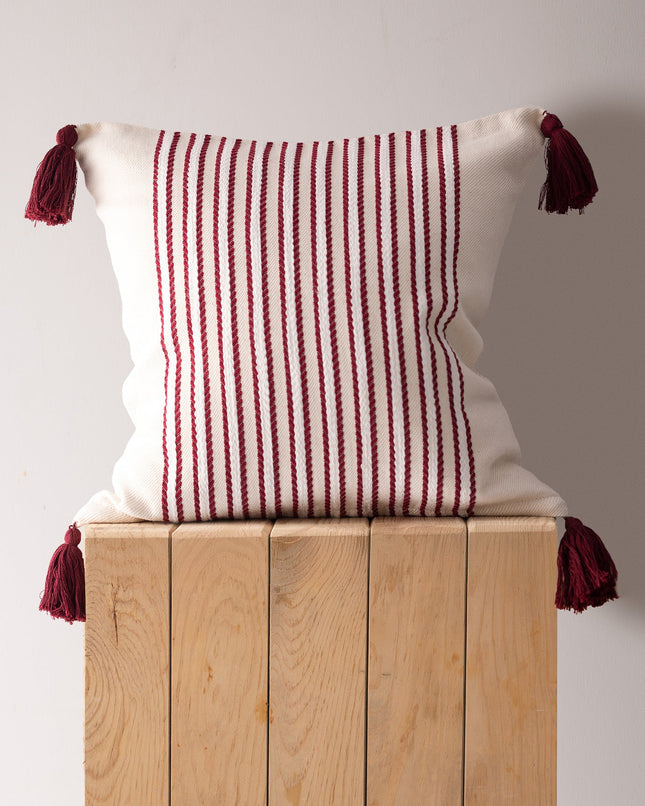 Ronnet Beige Red Cushion Cover 45x45cm Decorative