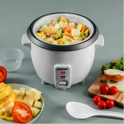 طباخة أرز كهربائية شخصية ومدمجة جيباس GRC1828 بسعة 0.6 لتر