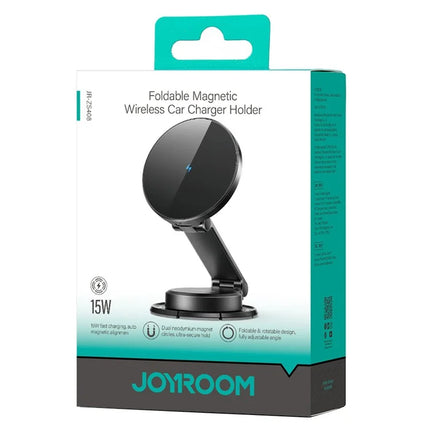 JR-ZS408 Magnetic Wireless Car Charger Holder-Black