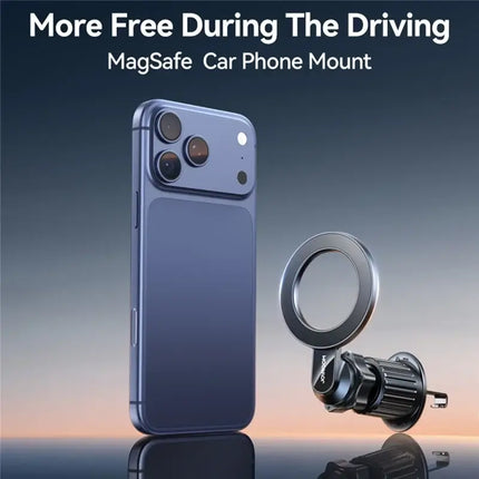 Joyroom JR-ZS345 Magnetic Car Phone Mount - Dashboard and Windshield Suction Cup Holder - 360 Degree Rotation - Strong Magnet - Black