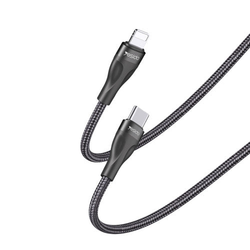 كابل بيانات شحن سريع  من Yesido CA82 2.4A Type-C إلى Lightning بطول 30 سم