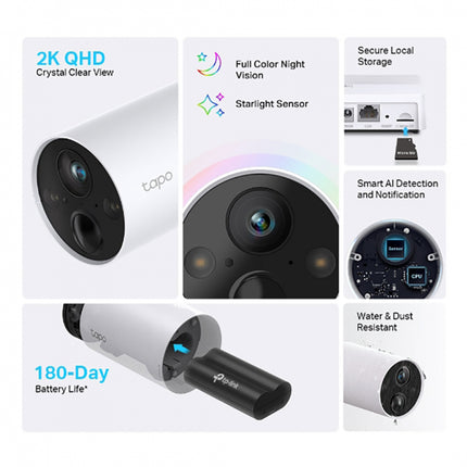 Tapo C420S2 Smart Wire-Free Security Camera , 2-Camera System