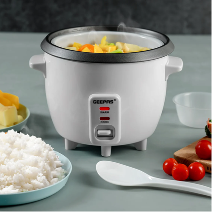 طباخة أرز كهربائية شخصية ومدمجة جيباس GRC1828 بسعة 0.6 لتر