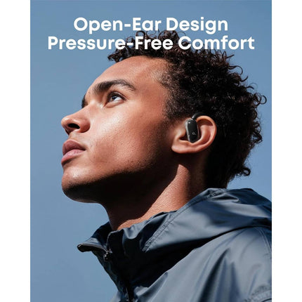 Soundcore V40i by Anker Open-Ear Headphones, Lidless Design Case, 4-Position Adjustable Ear Hooks, Rich Bass, IP55 Water Resistant, 21H Playtime, AI Clear Calls, Bluetooth 5.4