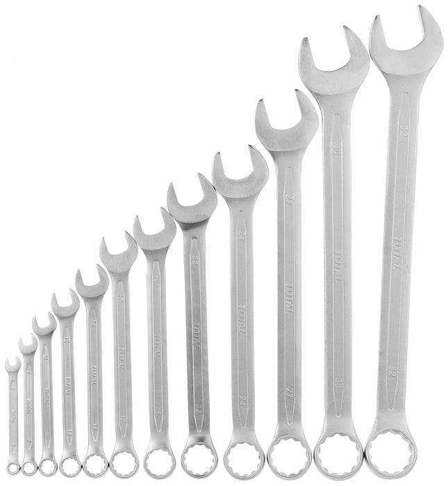Total THT1022122 - 12Pcs Combination Spanner Set 6-32 mm