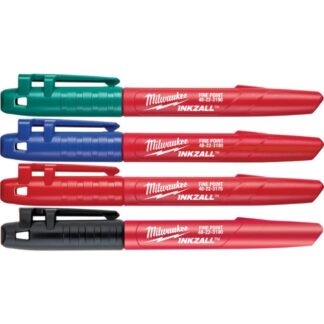 Milwaukee INKZALL™ Colored Fine Point Markers - 4 Pack Milwaukee INKZALL™ Colored Fine Point Markers - 4 Pack