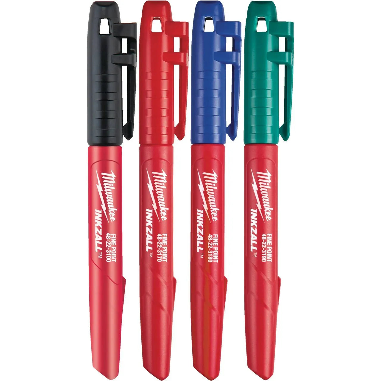 Milwaukee INKZALL™ Colored Fine Point Markers - 4 Pack Milwaukee INKZALL™ Colored Fine Point Markers - 4 Pack
