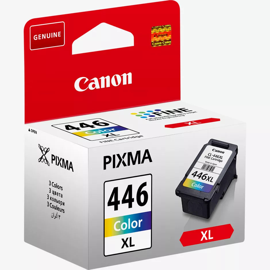 عبوة حبر كانون (Canon) أصلية ملونة عالية الإنتاجية موديل CL-446XL - ثلاثية الألوان - تقنية FINE - متوافقة مع PIXMA MG2440 و MG2540 و MG2940 و MG3040 و TR4540 عبوة حبر كانون (Canon) أصلية ملونة عالية الإنتاجية موديل CL-446XL - ثلاثية الألوان - تقنية FINE - متوافقة مع PIXMA MG2440 و MG2540 و MG2940 و MG3040 و TR4540
