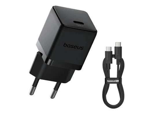شاحن باسوس بالم (Baseus Palm) - قوة 20 واط - منفذ USB-C - شحن سريع PD - تصميم صغير جداً - قابس أوروبي شاحن باسوس بالم (Baseus Palm) - قوة 20 واط - منفذ USB-C - شحن سريع PD - تصميم صغير جداً - قابس أوروبي