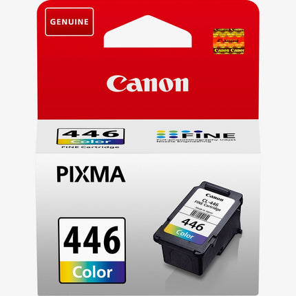 Canon CL-446 Genuine Tri-Color Ink Cartridge - Cyan, Magenta & Yellow - FINE Technology - Compatible with PIXMA MG2440, MG2540, MG2940, MG3040, TR4540