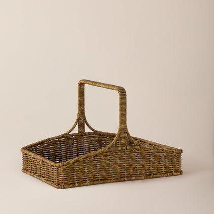 Rayne Plastic Storage Basket - Natural 34.5cm